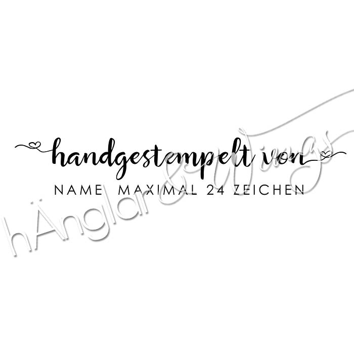 PERSONLIG - 307  Handgestempelt von  (TYSKA)