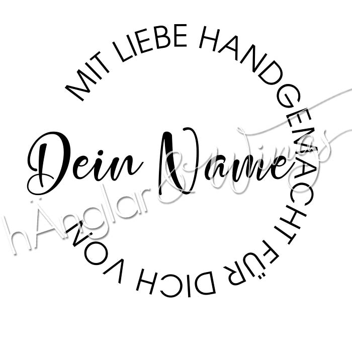 PERSONLIG - 312  Cirkel Mit liebe handgemacht (TYSKA)