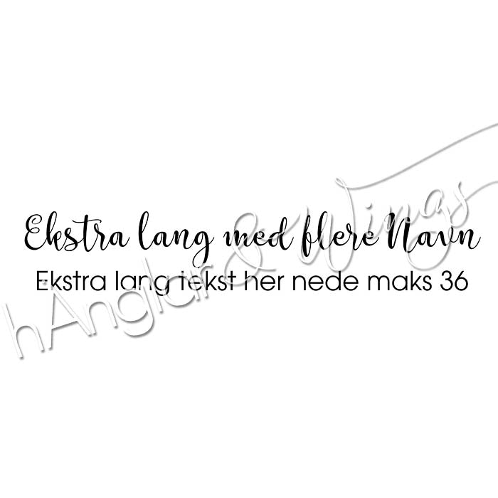 PERSONLIG - 326  Rak - Ekstra lang Fornavn Etternavn (NORSK)