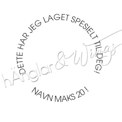 PERSONLIG - 327  Rund - Laget spesielt til deg  (NORSK)