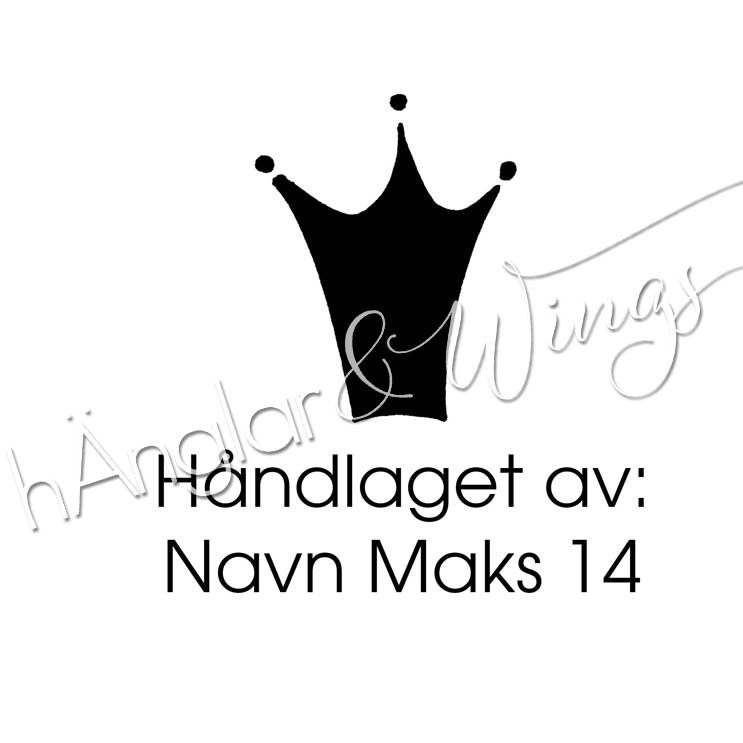 PERSONLIG - 331  Prinsesskrona - Håndlaget  (NORSK)