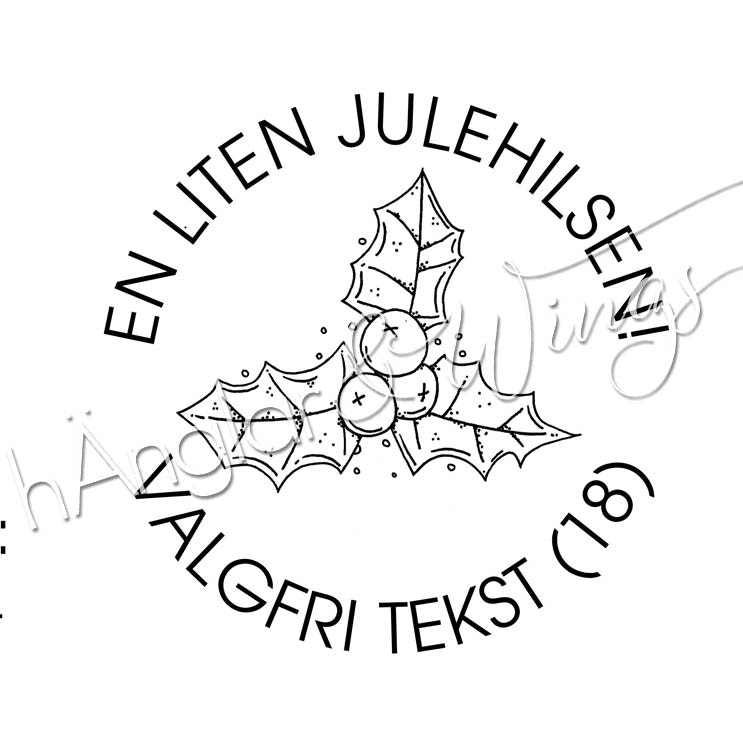 PERSONLIG - 332  Rund - Liten Julehilsen  (NORSK)