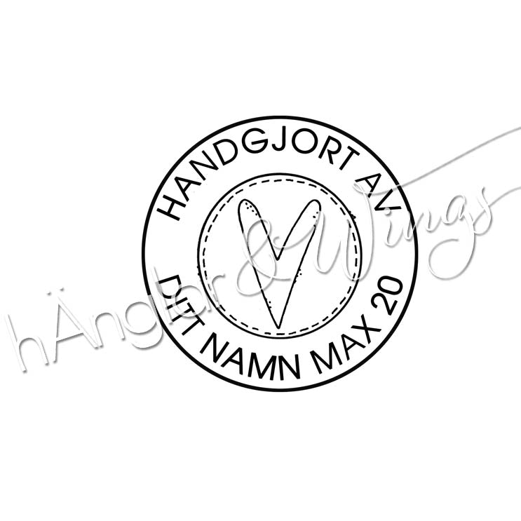 PERSONLIG - 333  Rund - Liten Handgjort m. hjärta