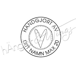 PERSONLIG - 333  Rund - Liten Handgjort m. hjärta