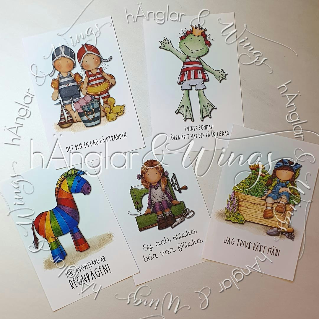 Tavla A6 - 5-pack hÄnglamotiv - ej inramad