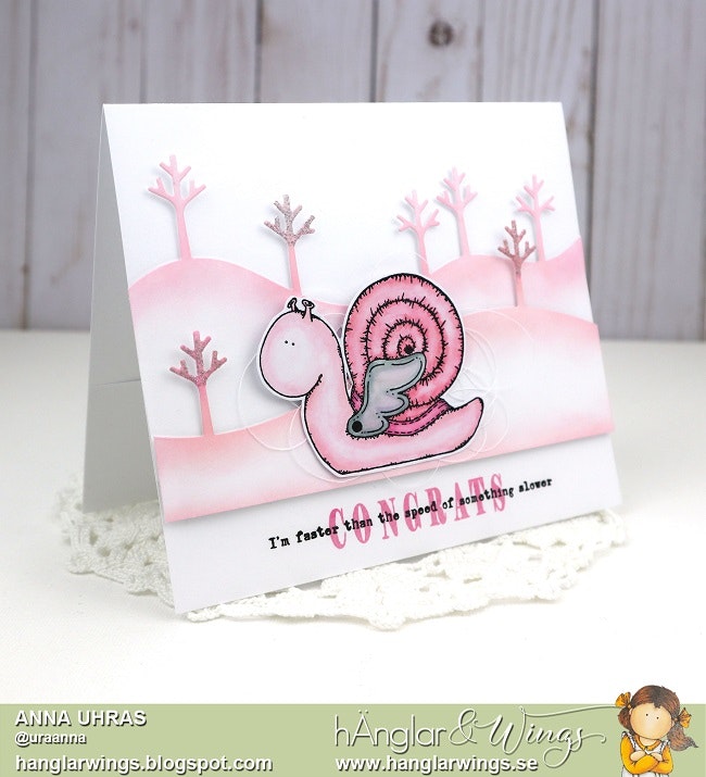 Clear Stamps - Bevingad Snigel /Snail with wing - A7