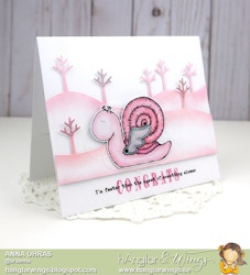 Clear Stamps - Bevingad Snigel /Snail with wing - A7