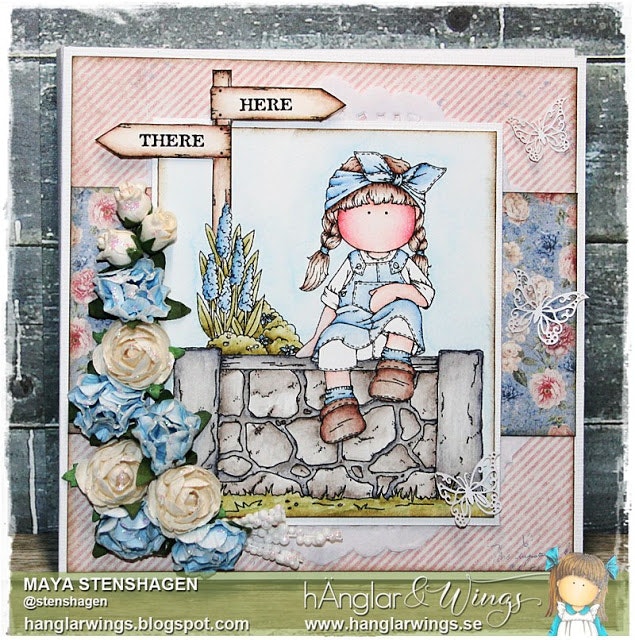 Clear Stamps - Sittande Trädgårdsflicka / Sitting Gardener Girl