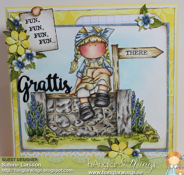Clear Stamps - Sittande Trädgårdsflicka / Sitting Gardener Girl