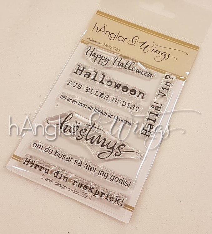 Clear Stamps Svenska Stämplar med halloweentexter och hösttexter