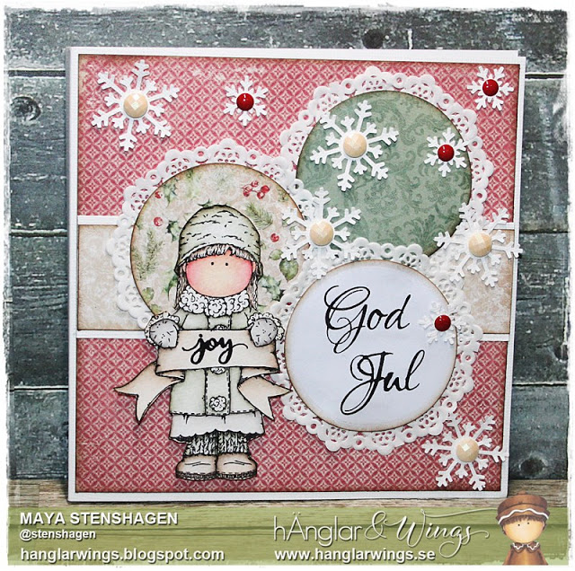 Clear Stamps - Skyltflicka / Girl with Banner - A7
