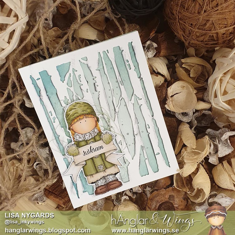 Clear Stamps - Skyltflicka / Girl with Banner - A7