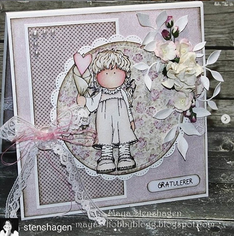 Clear Stamps - Hjärteflicka / Heart Girl - A7