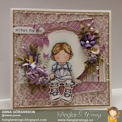 Clear Stamps - Flicka med Spetsbård / Girl with Lace -  A7