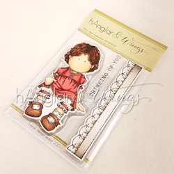 Clear Stamps - Flicka med Spetsbård / Girl with Lace -  A7