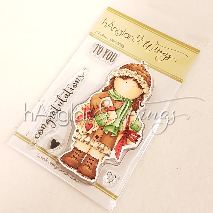 RETIRED - Clear Stamps - Paketflicka / Girl with Packages - A7