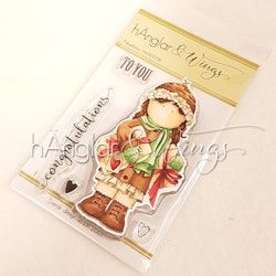 RETIRED - Clear Stamps - Paketflicka / Girl with Packages - A7