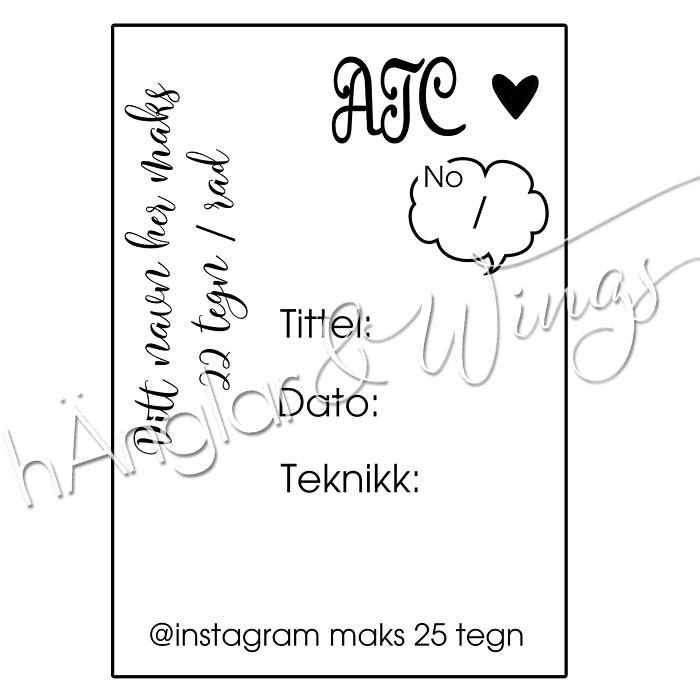 PERSONLIG - 317  ATC Skrivstilsnamn på sidan (NORSK)