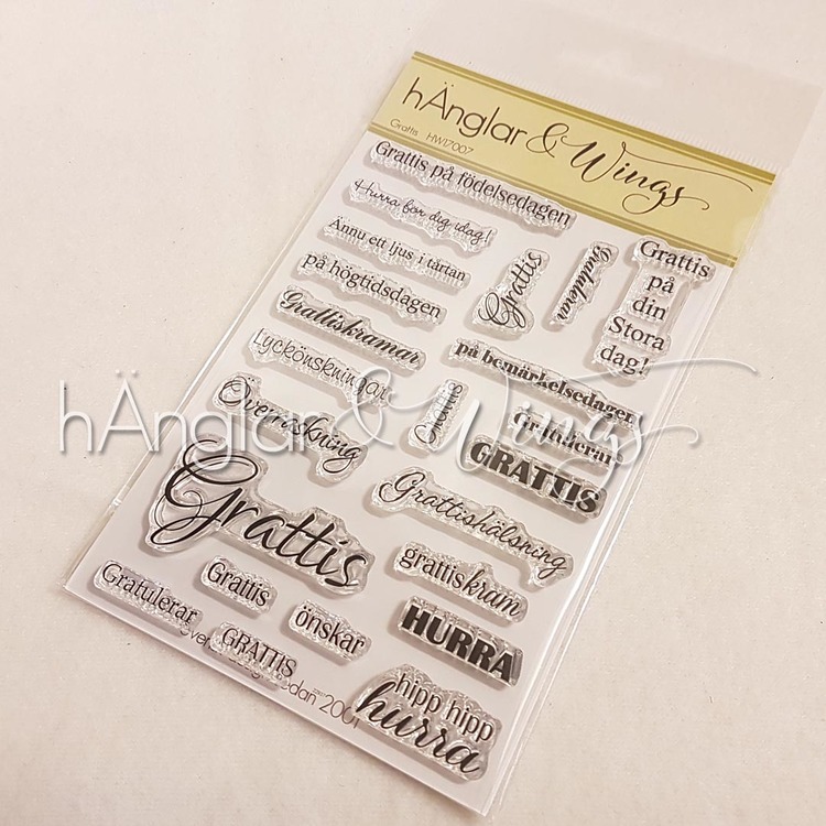 Clear Stamps - Grattis