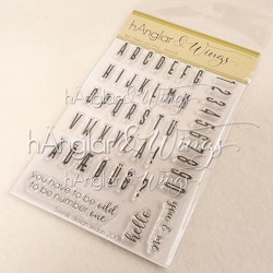 Clear Stamps - Rakt Alfabet med Siffror / Alphabet with numbers