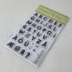 Clear Stamps - Fyllt Alfabet / Filled Alphabet