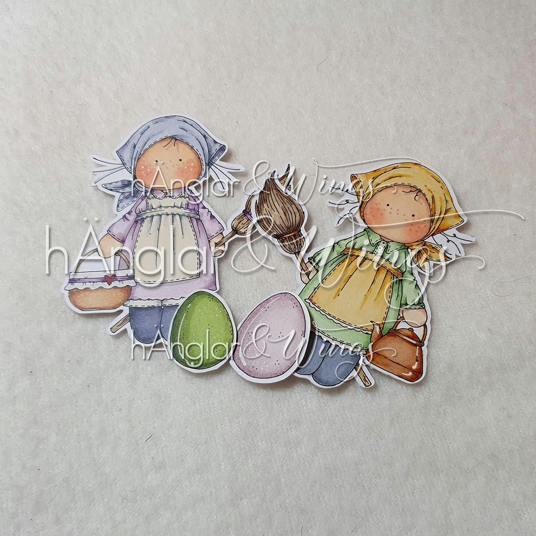 Clear Stamps - Blåkullor / Blue Hill Girls