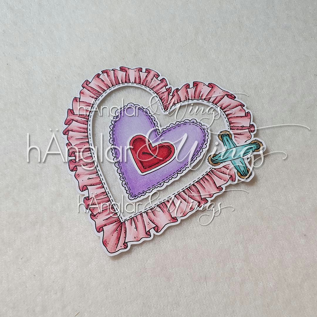 Clear Stamps - Volanghjärta / Flounce Heart