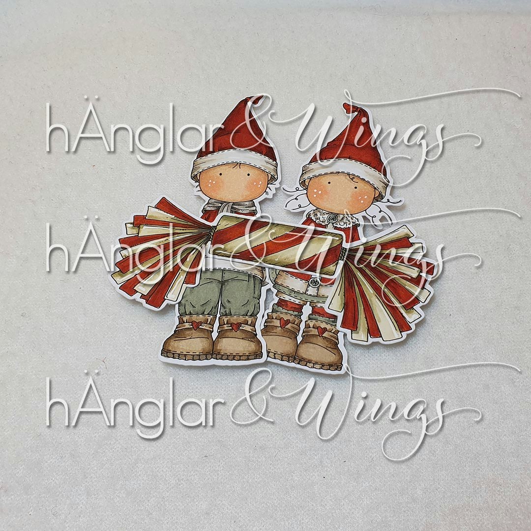 Clear Stamps - Nissar med smällkaramell / Elfs with candy