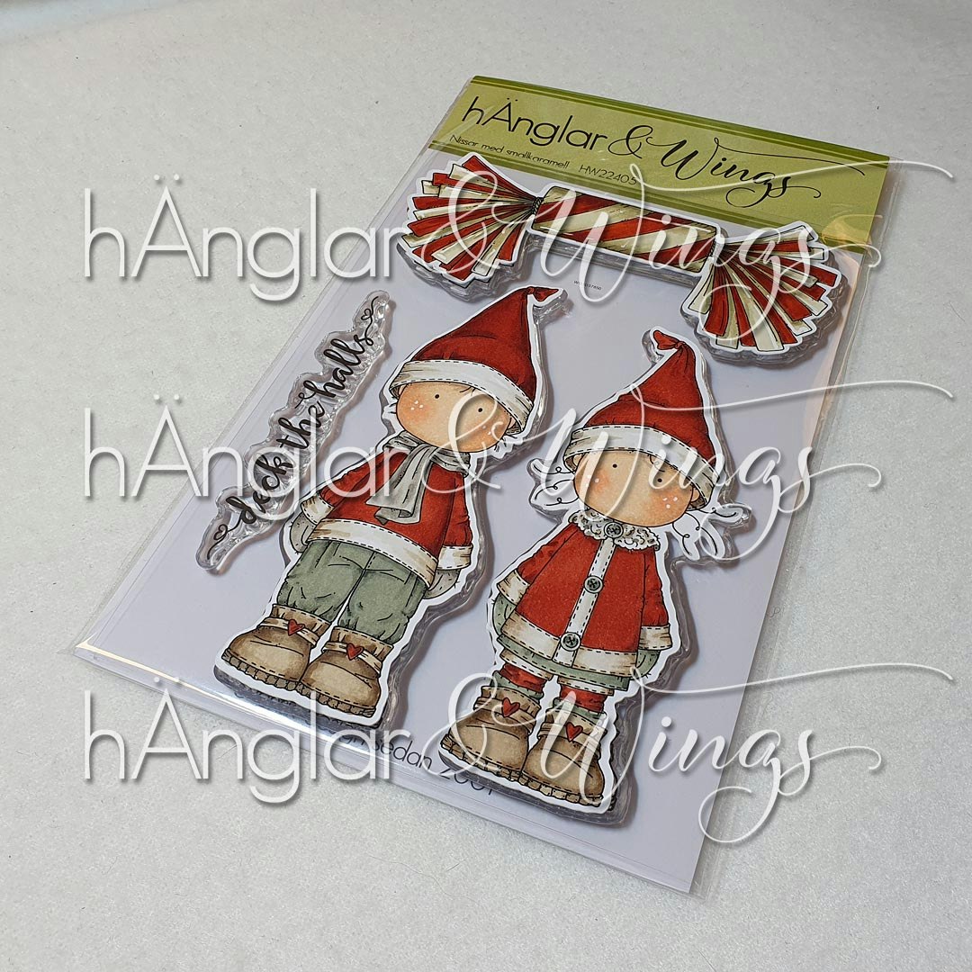 Clear Stamps - Nissar med smällkaramell / Elfs with candy
