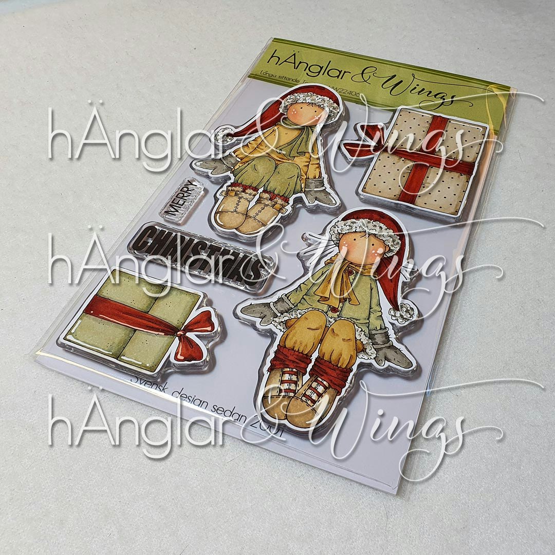 Clear Stamps - Långa sittande Tomtar / Long seated Santas