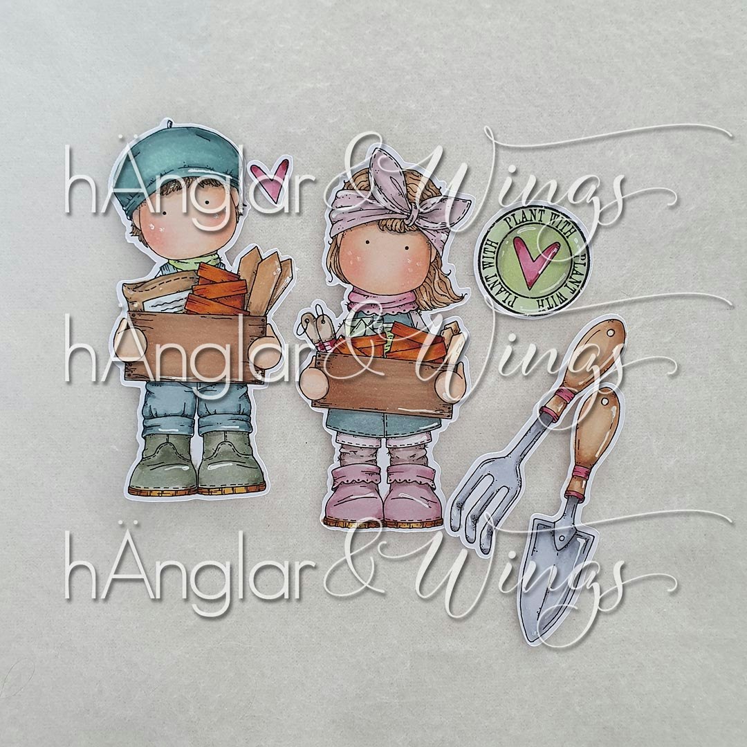 Clear Stamps - Trädgårdspåtare / Gardener