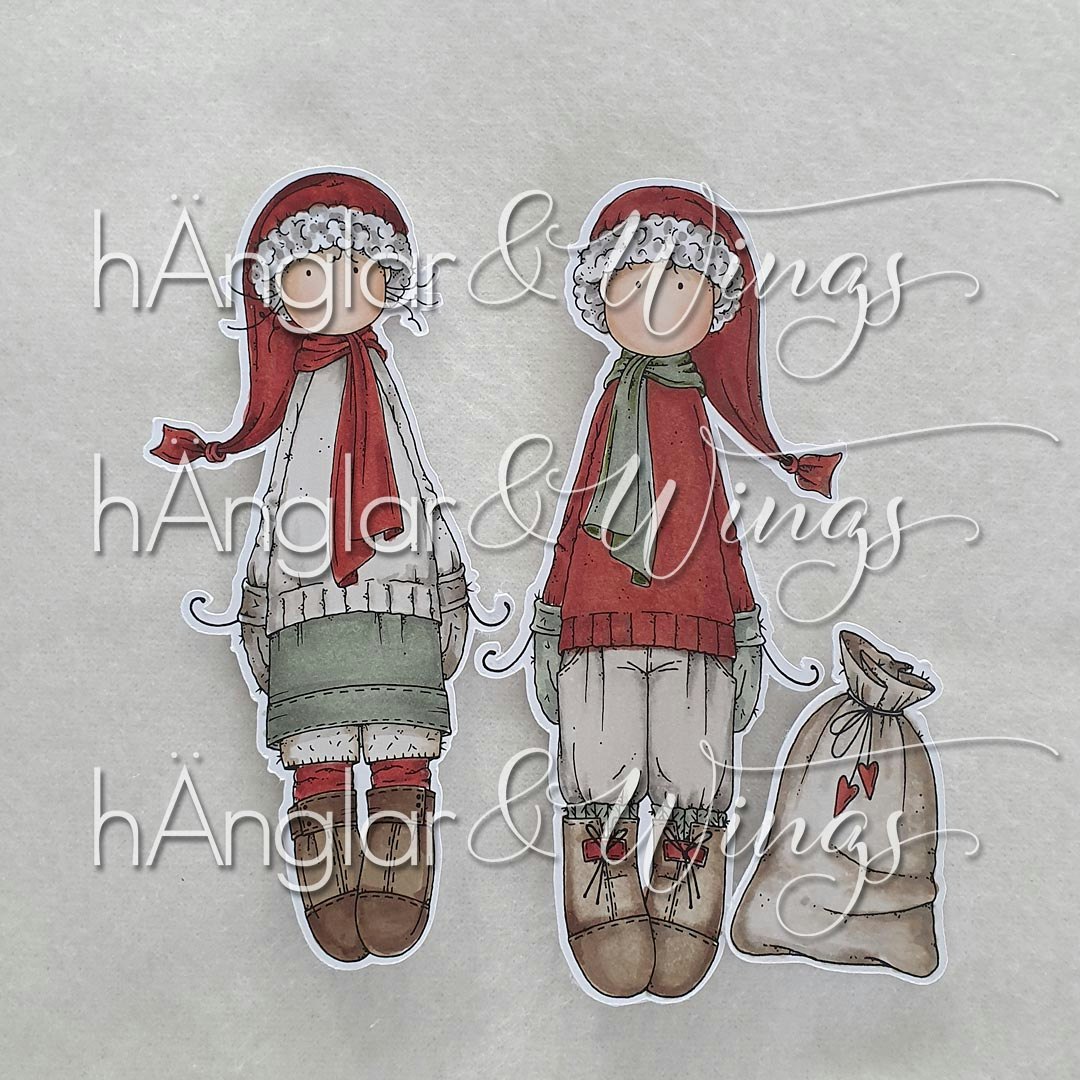 Clear Stamps - Långa Tomtar / Long Santas