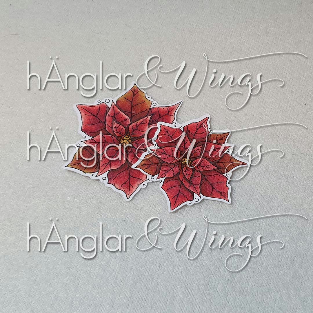 Clear Stamps - Julstjärnor /  Poinsettias A7