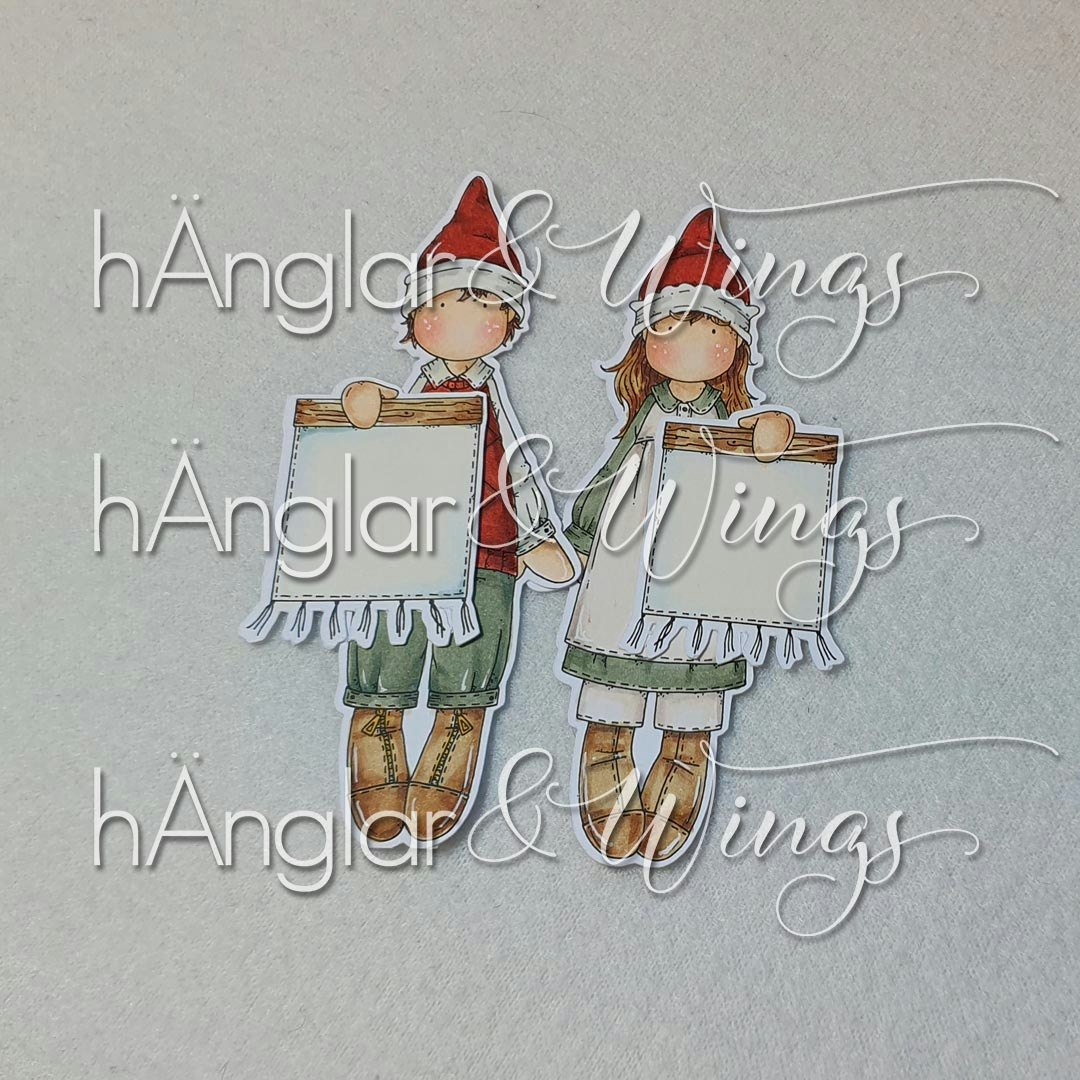 Clear Stamps - Långa Vepatomtar /  Long Santas