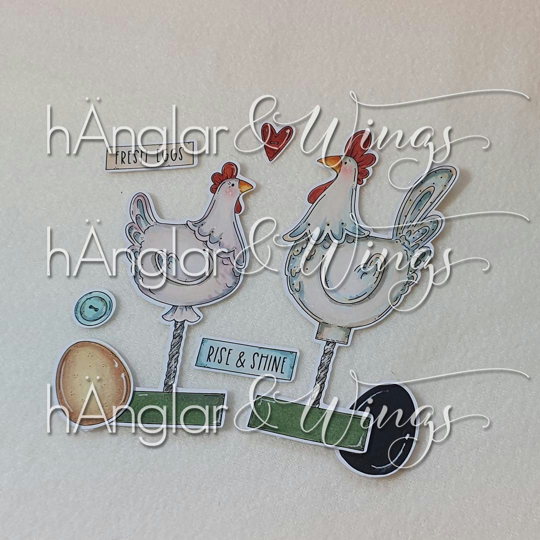 Clear Stamps - Tupp & Höna / Rooster & Hen