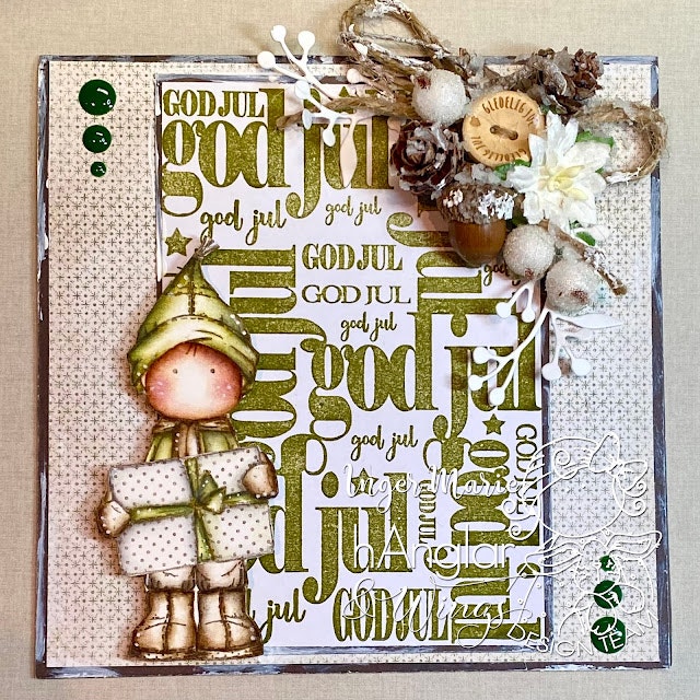 Clear Stamps - Tomtar med paket och skylt