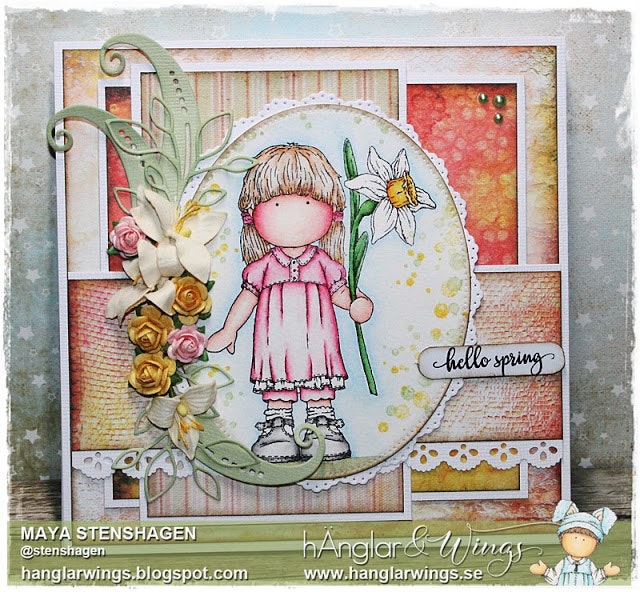 Clear Stamps - Pingstliljeflicka / Pentecost flower Girl  A7