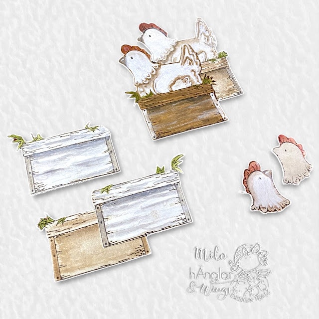 Clear Stamps - Hitochdithöna / Here and There Hen A7