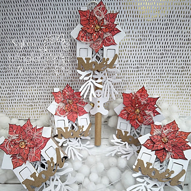 Clear Stamps - Julstjärnor /  Poinsettias A7