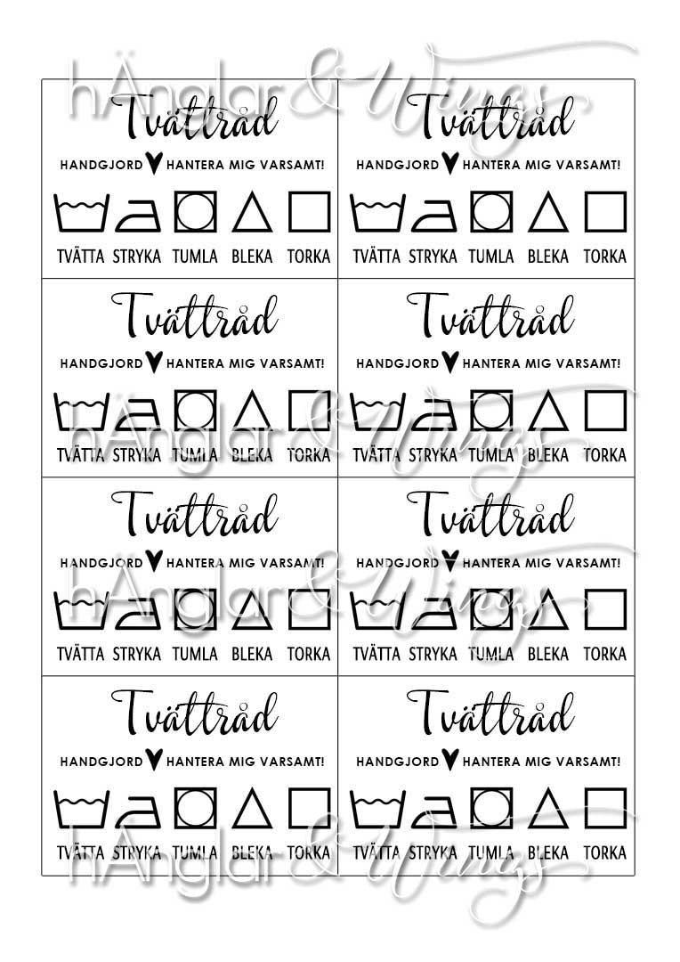 DIGI - Etikett Tvättråd - A4 (PDF)