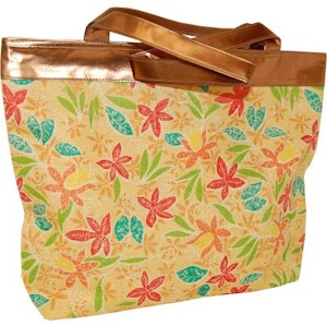 Elizabeth Arden Flowery Straw Tote Bag