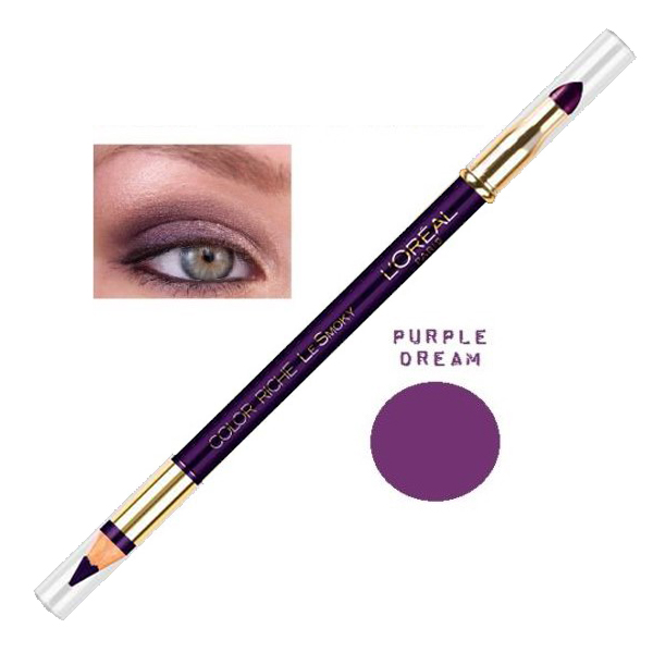 L'Oreal Color Riche Le Smoky Pencil Eye Liner & Smudger - Purple Dream