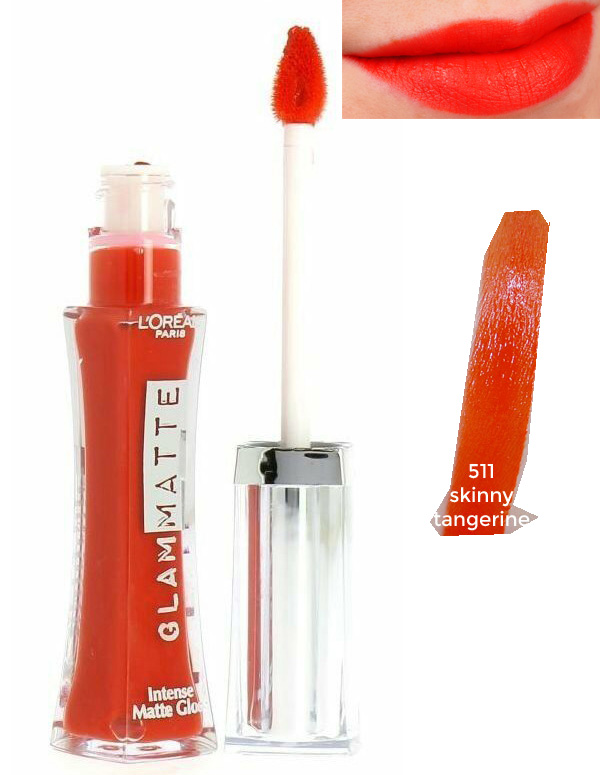 L'Oreal Glam Matte Intense Matte Lip Gloss - Skinny Tangerine