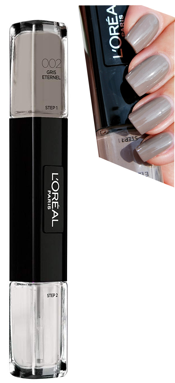 L'Oreal Infallible Gel Effect 2-Step DUO Nail Polish - 002 Gris Eternel
