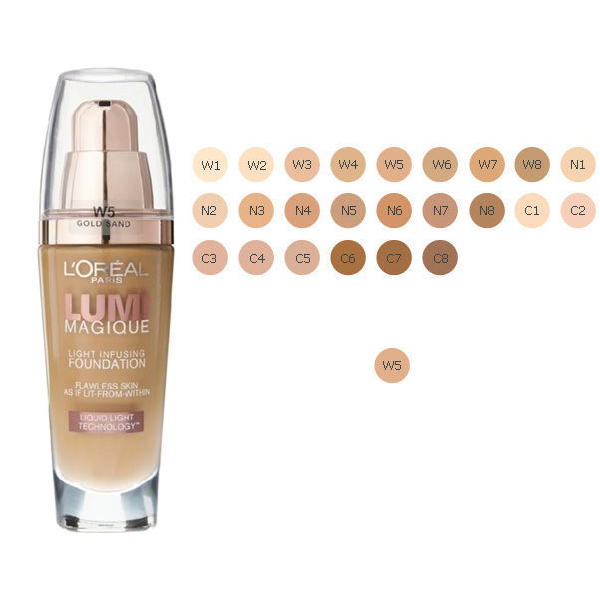 L'Oreal Lumi Magique Light Infusing Foundation - W5 Gold Sand