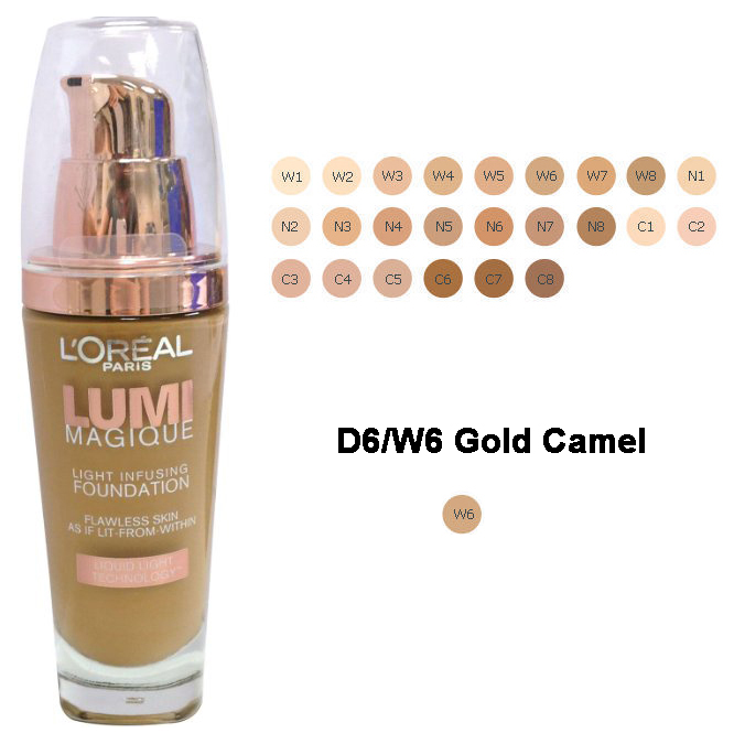 L'Oreal Lumi Magique Light Infusing Foundation - W6 Gold Camel