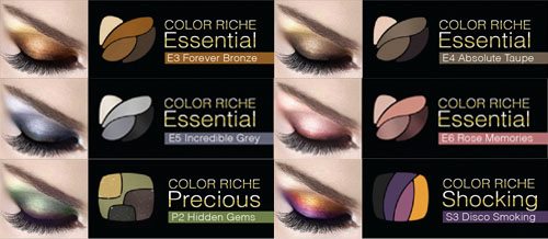 L Oréal  Color Riche Quad Eye Shadow-Smoky Velours Nior