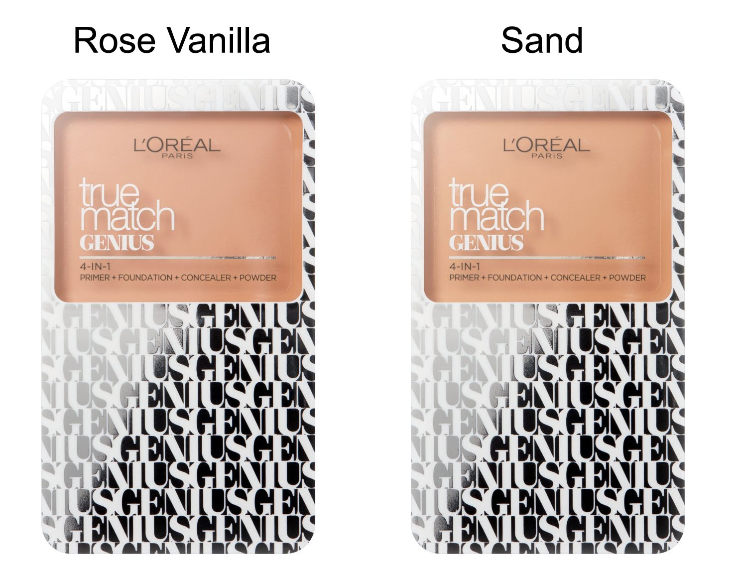 L Oreal True Match Genius 4-in-1 Cream to Powder Foundation-Rose Vanilla