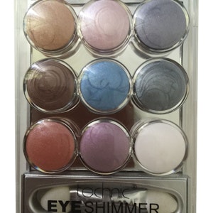 Technic 9 Pot Cream Eye Shimmer Eye Shadow & mirror - Set 1