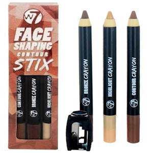 W7 Face Shaping 3 Contour Stix-Highlight, Bronzer&Contour Shade